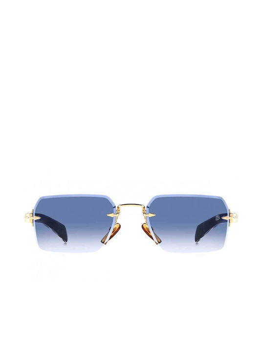 David Beckham Db Unisex Γυαλιά Ηλίου με Χρυσό Μεταλλικό Σκελετό και Μπλε Ντεγκραντέ Φακό DB 7109/S RHL/08