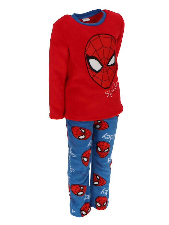 Marvel Kinder Schlafanzug Winter Fleece Rot