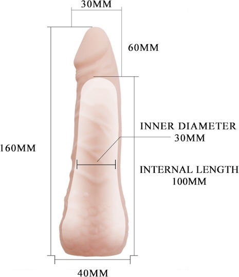 Realistic Vibrator 16cm Flesh