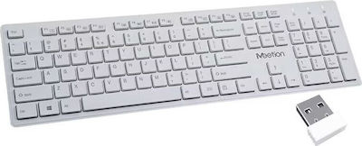 Meetion MT-WK841 Nur Tastatur Englisch US Weiß