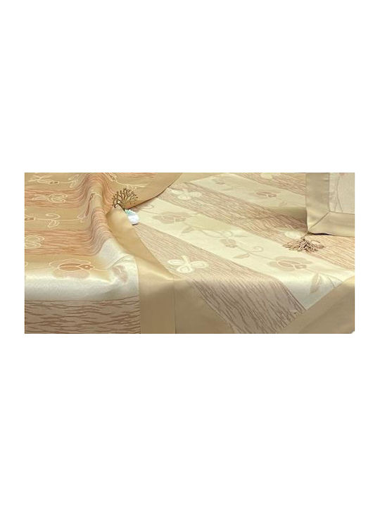 Linea Home Καρέ Τραπεζομάντηλο Σετ 4τμχ Tale Ζακάρ 40x110εκ.