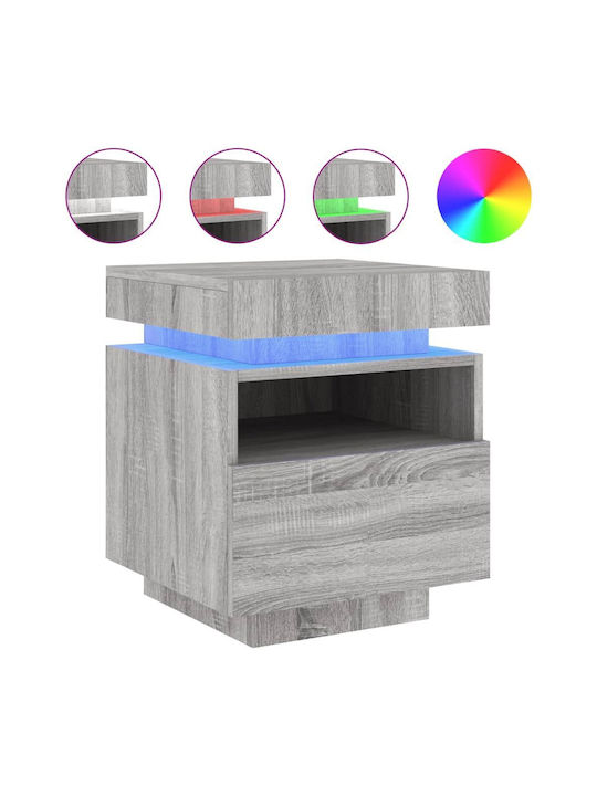 Wooden Gray Sonoma Bedside Tables 2 Pieces 40x39x48.5cm