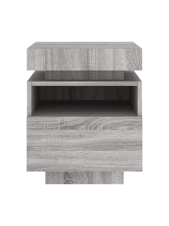 Wooden Gray Sonoma Bedside Tables 2 Pieces 40x39x48.5cm