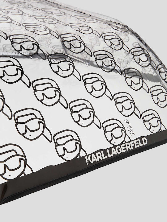 Karl Lagerfeld Αυτόματη Ομπρέλα Βροχής Σπαστή Διάφανη