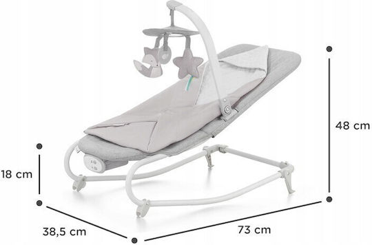 Kinderkraft Electric Relax pentru Bebeluși Felio 2 cu Vibrații Gri pentru Copil până la 9kg