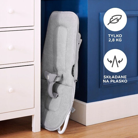 Kinderkraft Electric Relax pentru Bebeluși Felio 2 cu Vibrații Gri pentru Copil până la 9kg