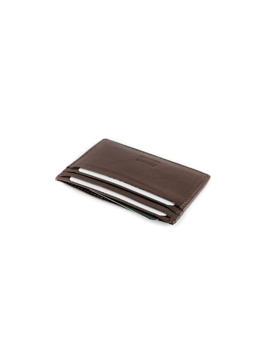 Fetiche Leather Men's Card Wallet Brown