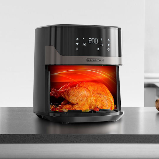 Black & Decker Air Fryer with Wi-Fi 6.5lt Silver ES9730070B