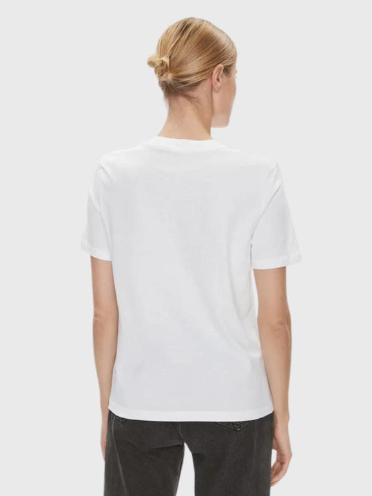 Calvin Klein Badge Femeie Tricou Cu buline White