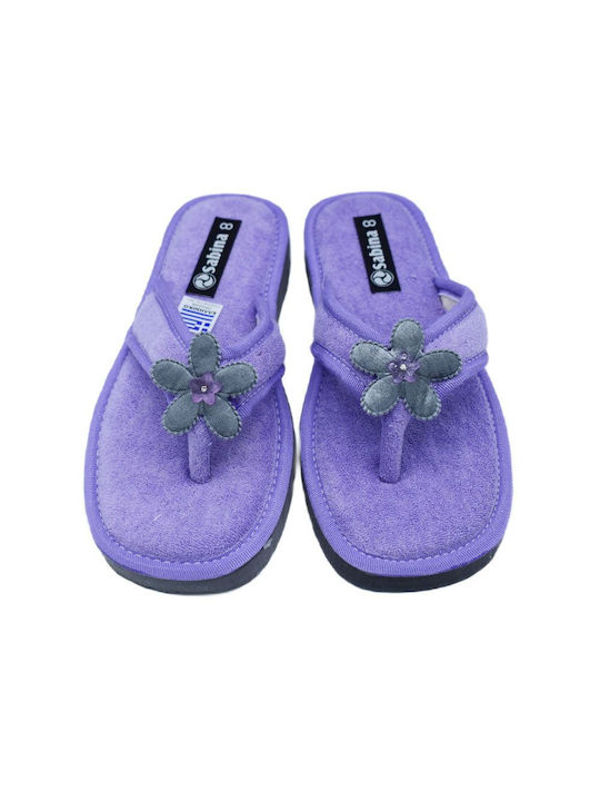 Sabina Terry Winter Women's Slippers in Lilac color