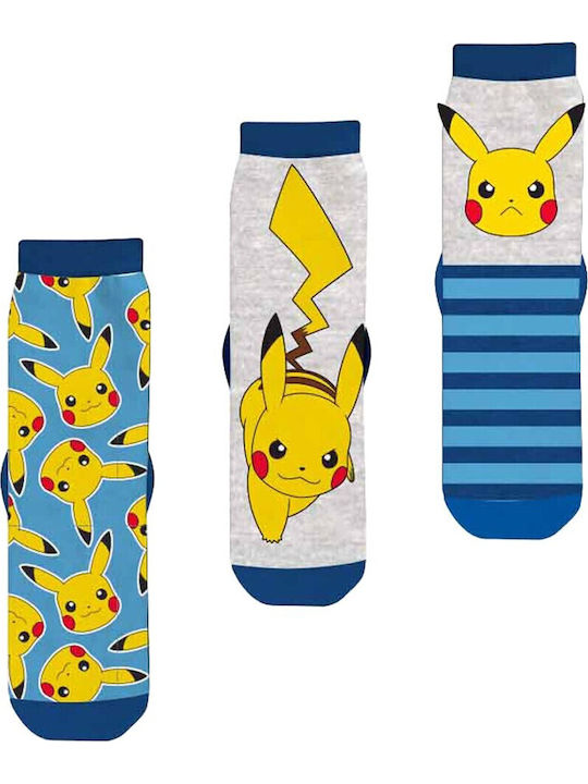 Παιδικές Κάλτσες Pokémon Γκρί 3 Ζευγάρια