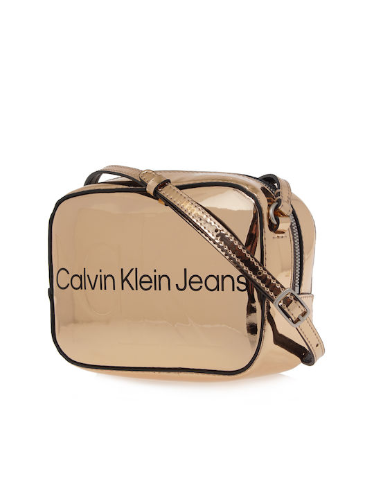 Calvin Klein Din piele Geantă de damă Crossbody Bronz