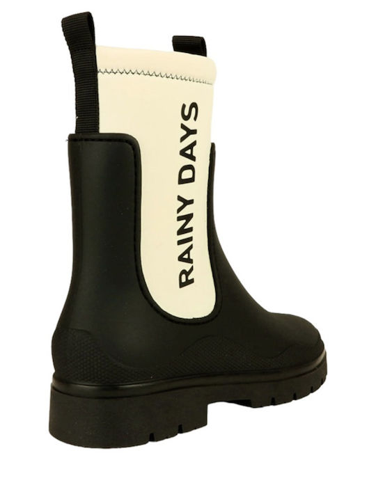 Γυναικείες Γαλότσες Black/Beige
