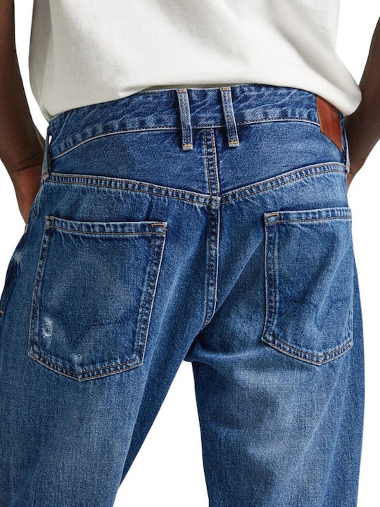 Men's Jeans Pants with Regular Tapered Fit Blue