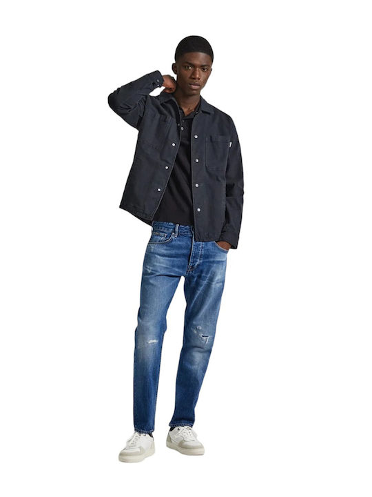 Men's Jeans Pants with Regular Tapered Fit Blue