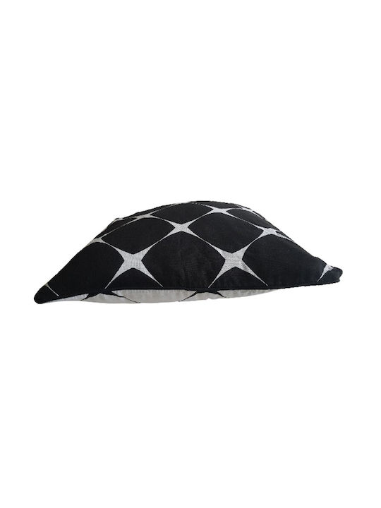 Home Design Decorative Pillow Case White-Black 45x45cm