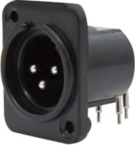 Plug XLR male 5pcs Black (01.095.0014)