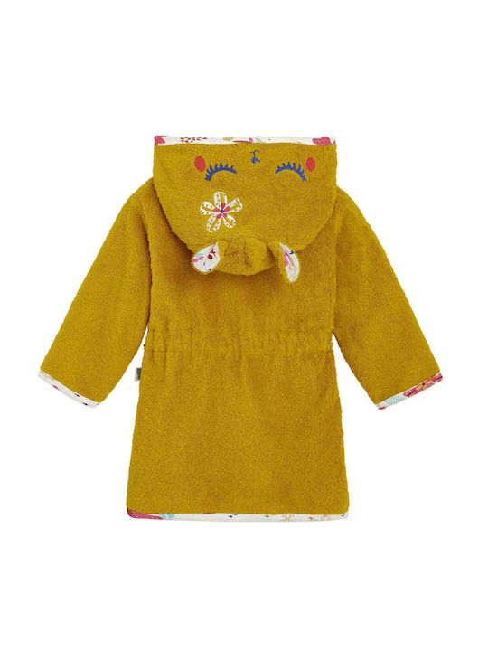 Petit Beguin Kids Hooded Bathrobe Yellow