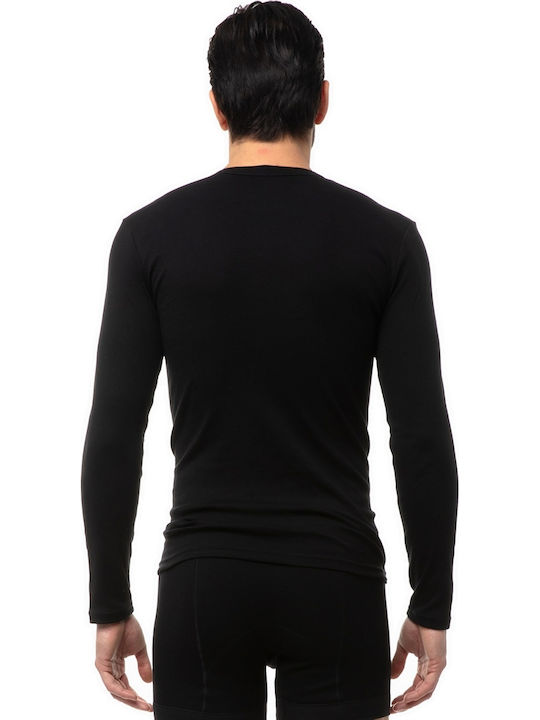 Men's Undershirt Long-sleeved Black