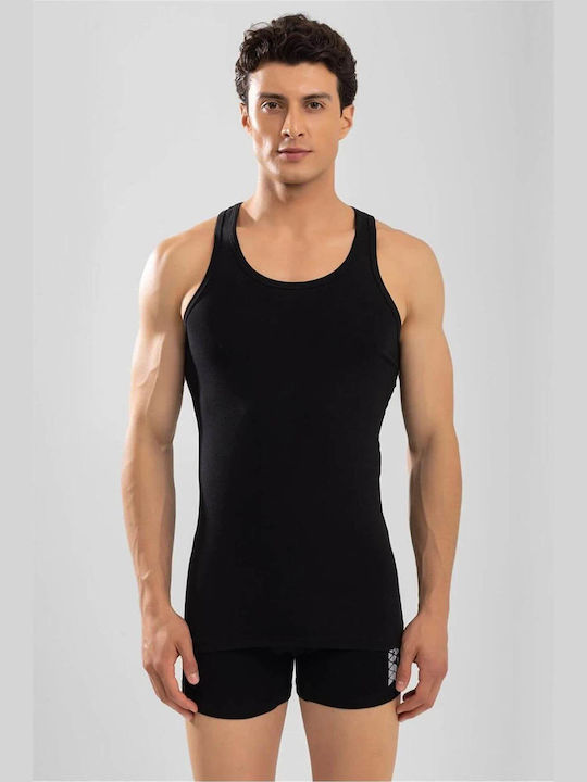 Tricou de Corp pentru Bărbați Mâneca Scurtă Negru