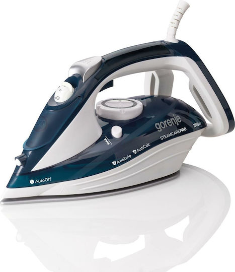 Gorenje Steam Iron 2800W with Ceramic Plate and Continuous Steam Supply 100g/min