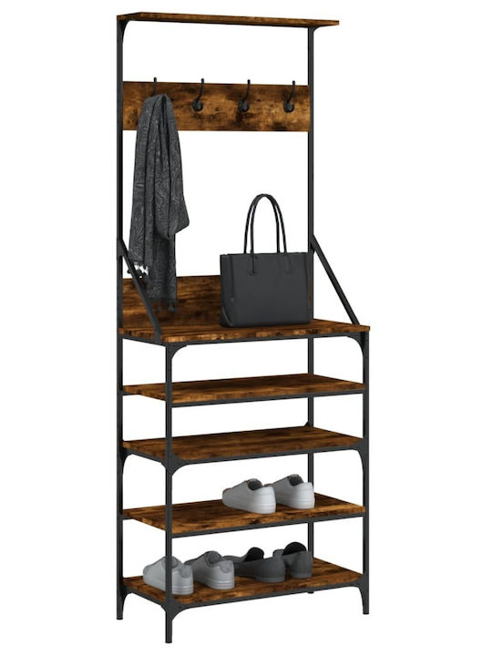 vidaXL Cuier de podea Maro 70x34x184cm