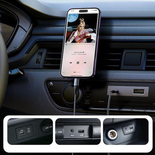 Joyroom SY-A06 3.5mm to Lightning Cable Μαύρο 1.2m