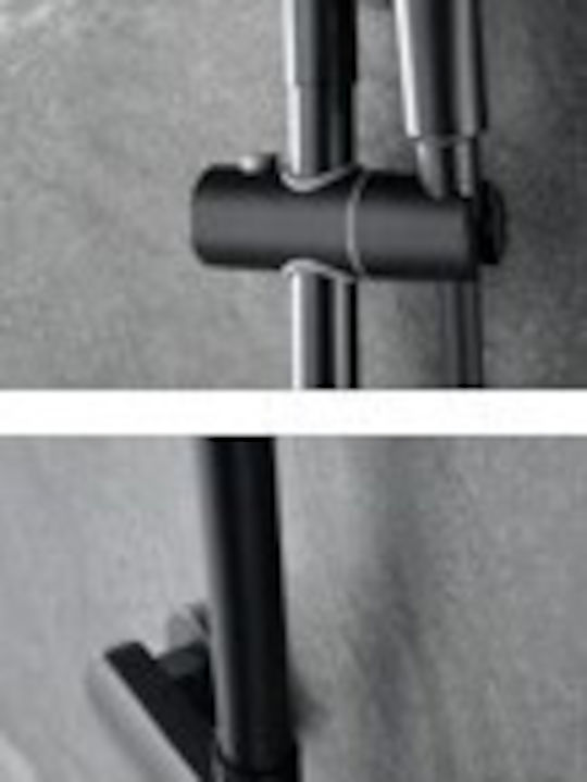 Imex Adjustable Shower Column with Mixer Black