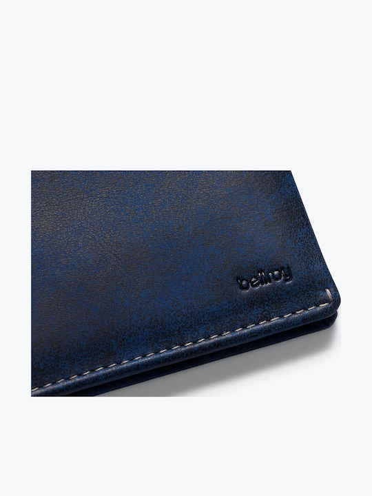 Slim Sleeve Leather Men's Wallet Cards Blue