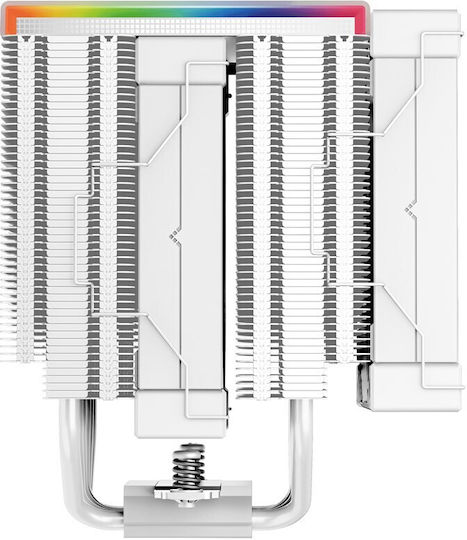 Deepcool AK620 Digital Ψύκτρα Επεξεργαστή Διπλού Ανεμιστήρα για Socket AM4/AM5/1200/115x/1700 με ARGB Φωτισμό Λευκή