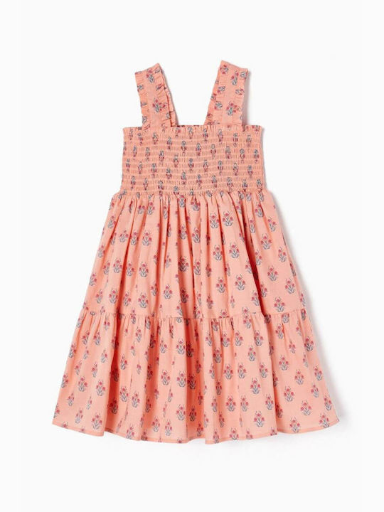 Zippy Kids Dress Floral Sleeveless Pink