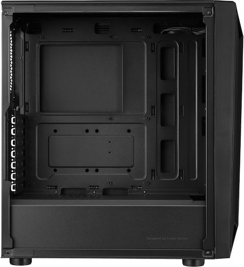 CoolerMaster CMP 510 ARGB Геймърско бюро Midi Tower Компютърна кутия със страничен прозорец Черен