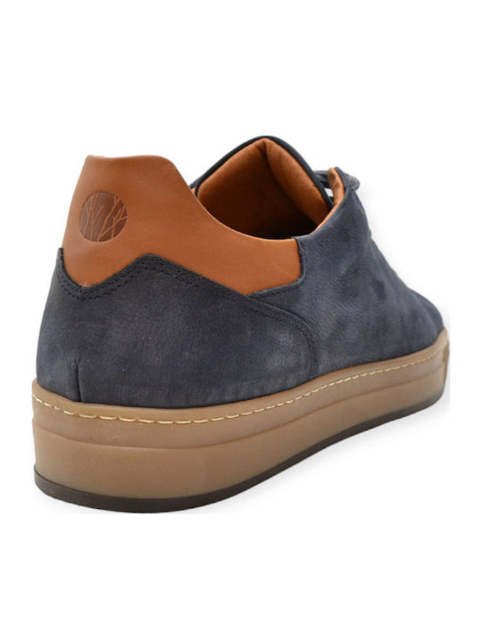 Leder Herren Freizeitschuhe Blau