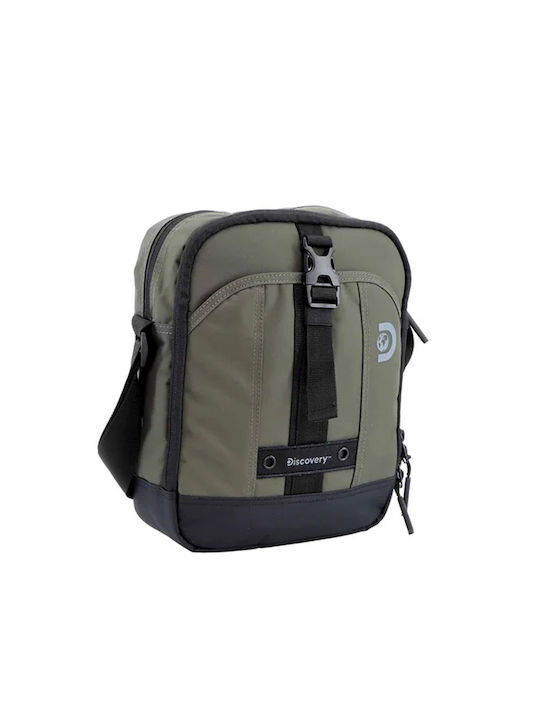 Discovery Fabric Handbag with Zipper, Internal Compartments & Adjustable Strap Khaki