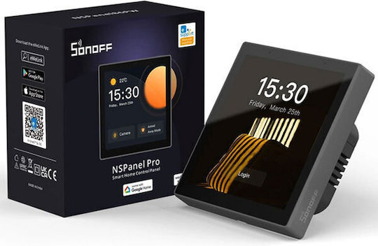 Sonoff NSPanel Pro Recessed Electrical Wall Switch with Touch Screen Wi-Fi Black