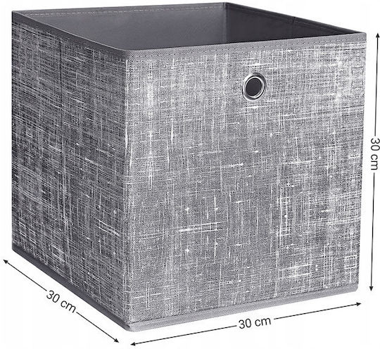 Songmics Stoff Aufbewahrungsbox mit Deckel Gray 30x30x30cm 6Stück