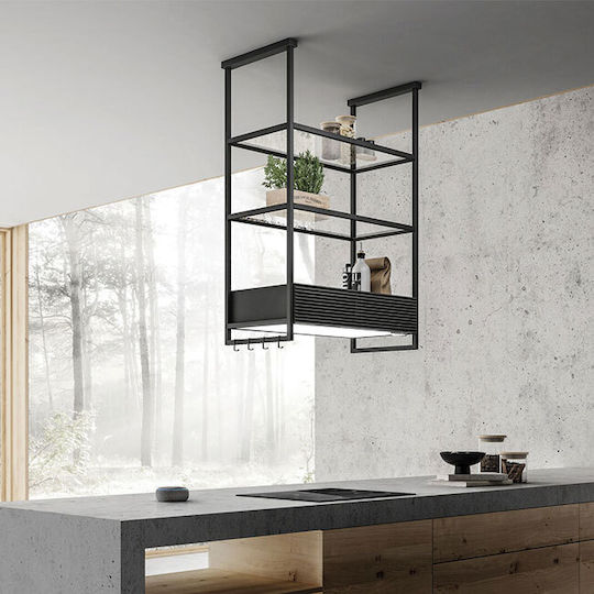 Elica Open Suite Superior BL/F/80 Insel-Dunstabzug 80cm Schwarz
