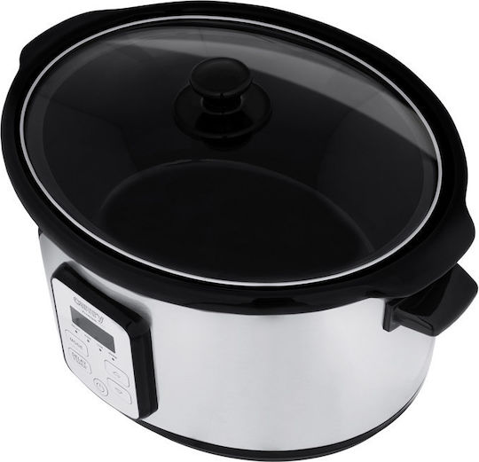 Camry Slow Cooker 270W With Capacity 4.7lt Silver