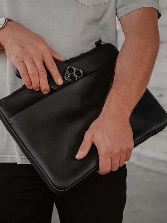 Sandmarc Leather Edition Θήκη Laptop 14" MacBook Pro 14" Μαύρη