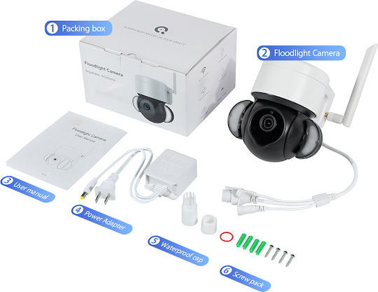 EDUP Edup IP Камера за наблюдение 4K Водоустойчива с Високоговорител и Обектив 3.6мм