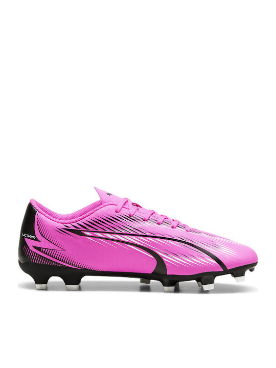 PUMA Ultra Play Ποδοσφαιρικά Παπούτσια με Τάπες FG/AG Ροζ