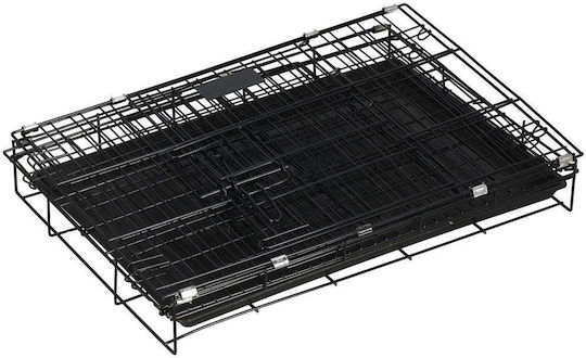 Springos Custi de câine din sârmă cu 2 uși 60x42x50cm