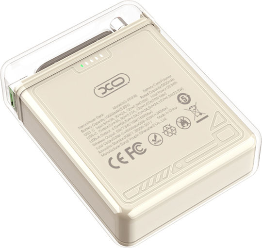 XO PR226 Power Bank 10000mAh 18W with USB-A Port Quick Charge 3.0 Off-White
