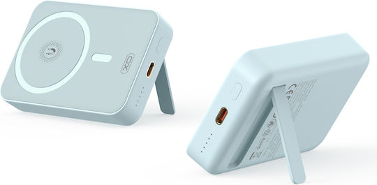 XO PR231 MagSafe Power Bank 10000mAh 15W με Θύρα USB-C Quick Charge 2.0 Γαλάζιο