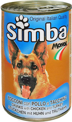 Simba Monge Umedă pentru Câini Câine cu Curcan și Pui în Conservă 1 x 415gr.