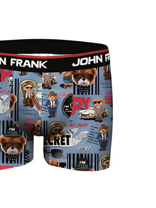 John Frank Men's Boxer Blue with Patterns