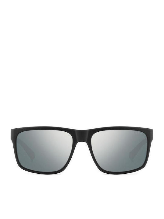 Polaroid Unisex Sunglasses with Black Plastic Frame and Silver Polarized Mirror Lens PLD2149/S 71C/EX