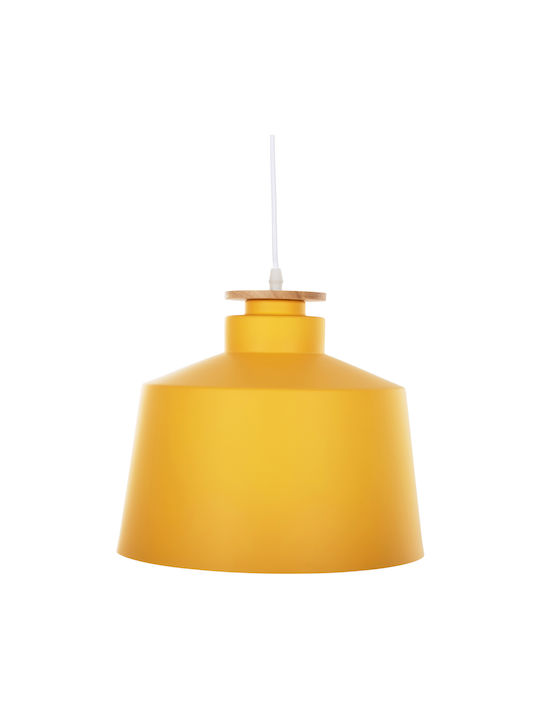 HomeMarkt Hängelampe Gelb Glocke mit Fassung E27 30x30x123cm.