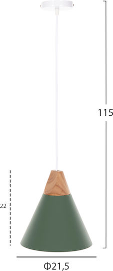 HomeMarkt Hängelampe Grün 21.5cm