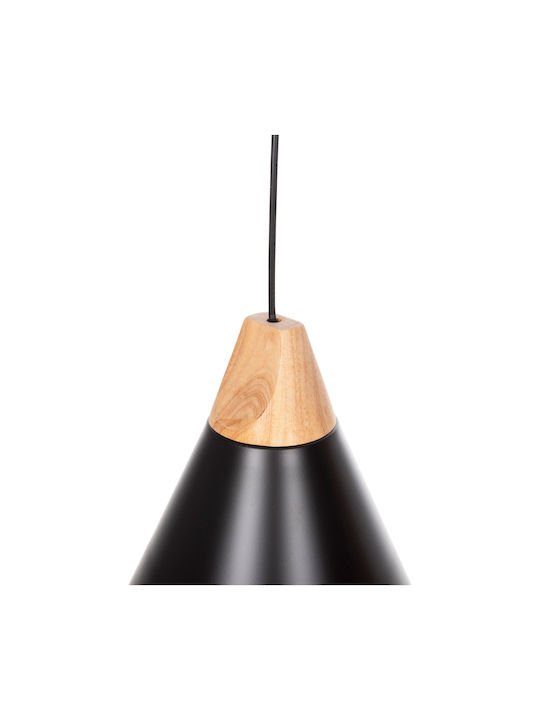 HomeMarkt Black Bell Pendant Ceiling Light with E27 Socket 22x22x22cm